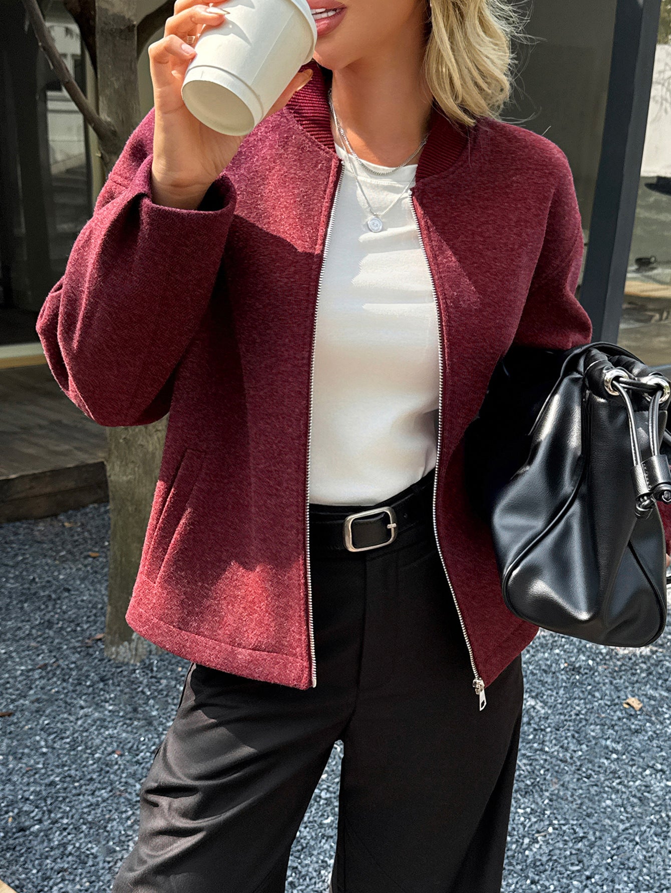 Damen Langarmjacke Casual Elegant | Moderner Freizeit Mantel