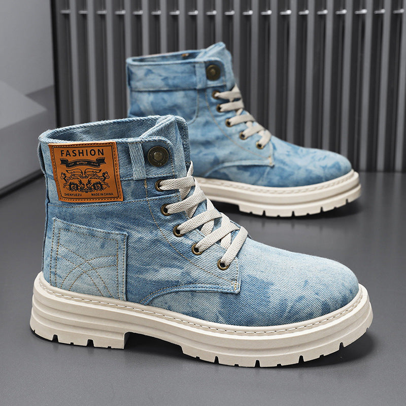 Men's High Top Boots in British Style – Elegant Leather Ankle Boots