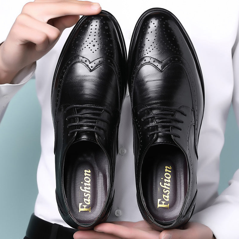 Men's Leather Shoes | Textured Casual Elegant Modern