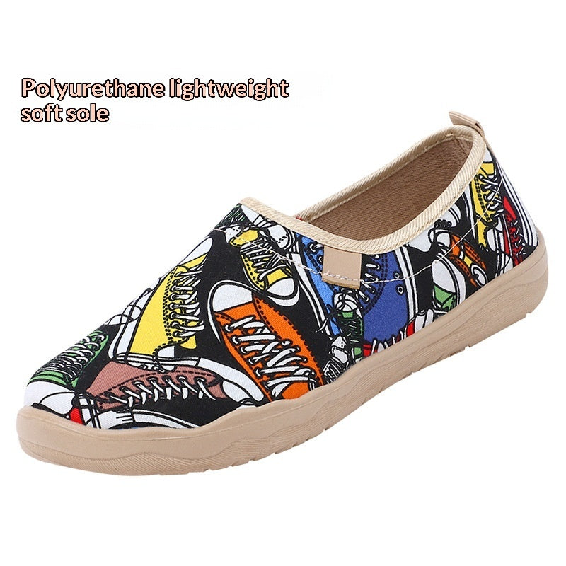 Damen Canvas Schuhe | Bequeme Freizeit Sneaker mit PU-Sohle