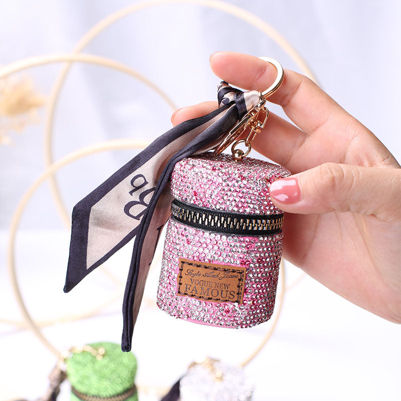 Crystal Coin Purse for Women - Shiny Mini Bag with Keychain