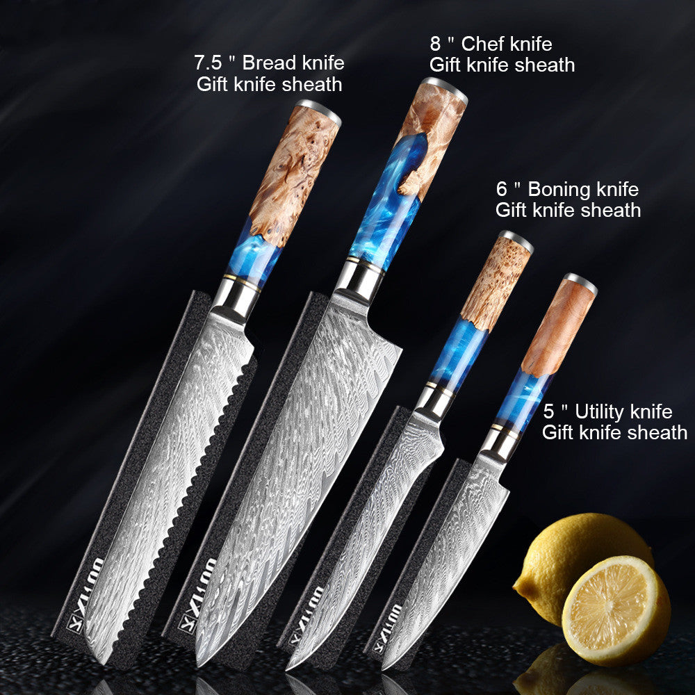 Professional Kitchen Knife Set | Chef Knife Cleaver Stainless Steel