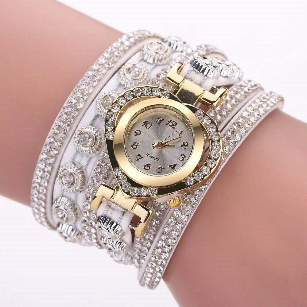 Personality Heart-Shaped Diamond Dial with Multicolor Bracelet