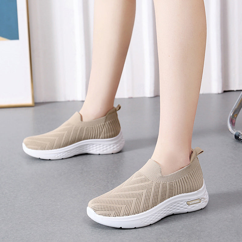 Damen Mesh Slip-On Sneaker – Bequeme Sockenschuhe Freizeit
