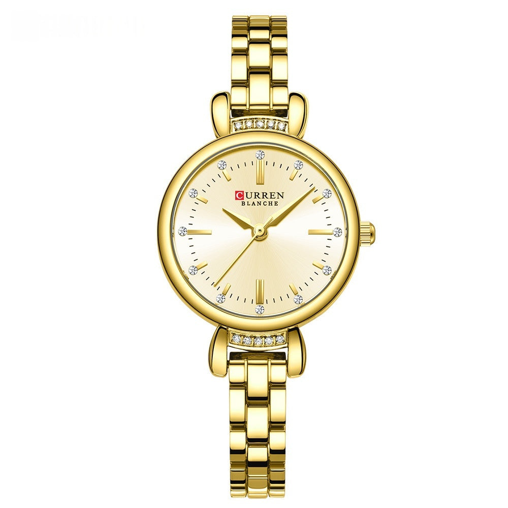 Women's Round Waterproof Wristwatch – Elegant Casual Watch