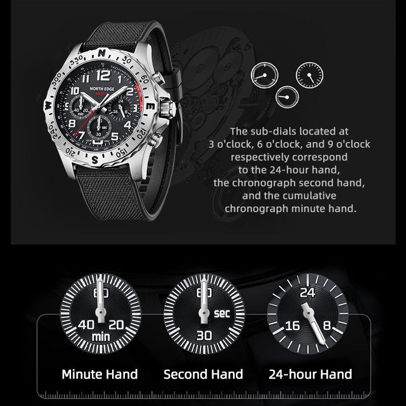 Men's Solar Watch Outdoor Stainless Steel | sporty robust durable