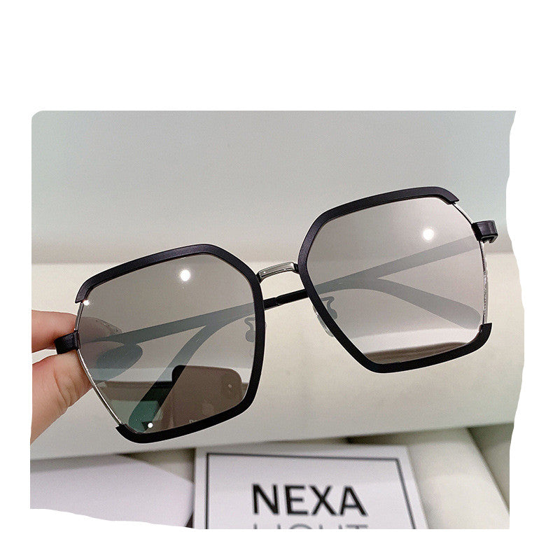 Vintage Halbrahmen Sonnenbrille Damen | Oversize UV400 Luxus