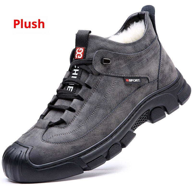 Men's Winter Snow Boots Warm Lined – Non-Slip Thermal Boots Large Sizes