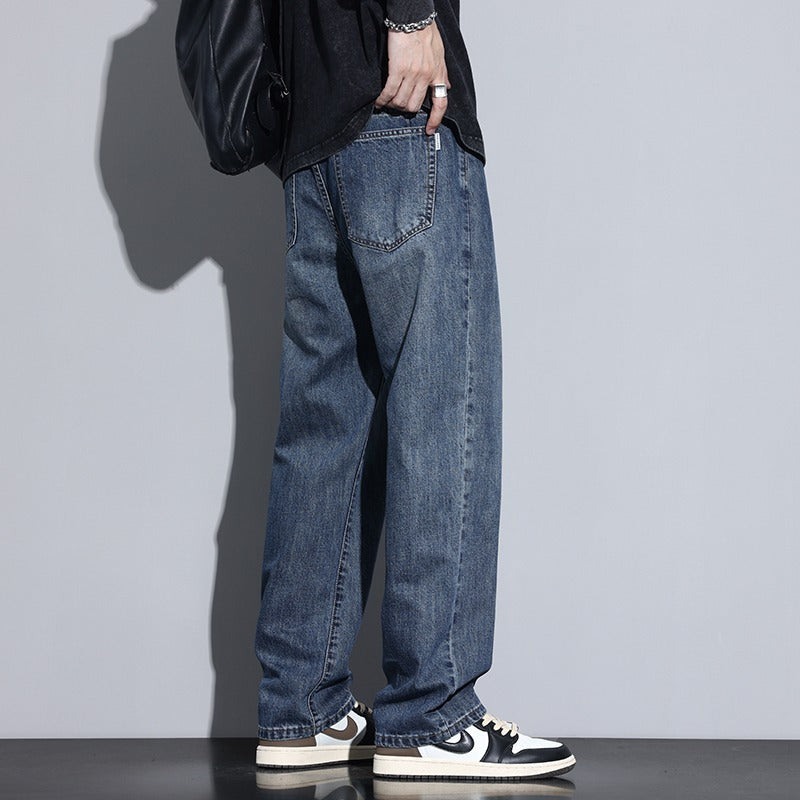 Men's Fleece Trousers Retro – Straight Leg High Street Pants
