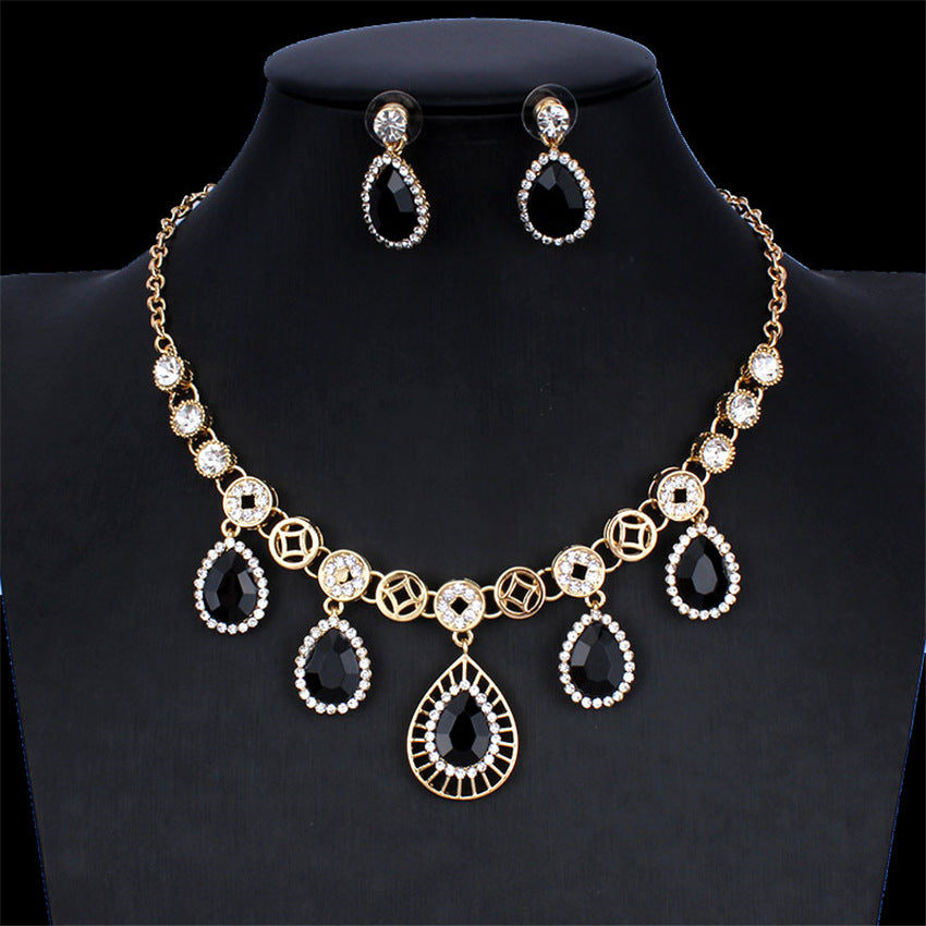 Luxury Bridal Jewelry Set - Necklace & Earrings for Wedding & Evening Gala