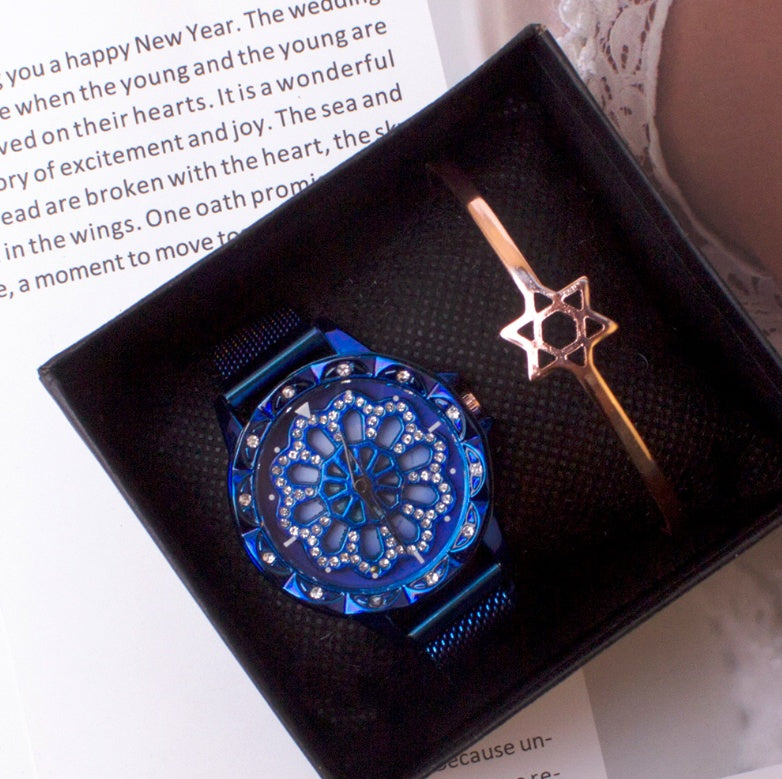 Women's Rotating Dial Watch | Elegant Quartz Fashion Watch