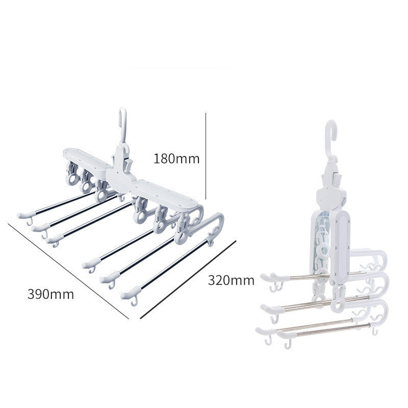 Pants hanger extendable foldable wardrobe organizer space-saving