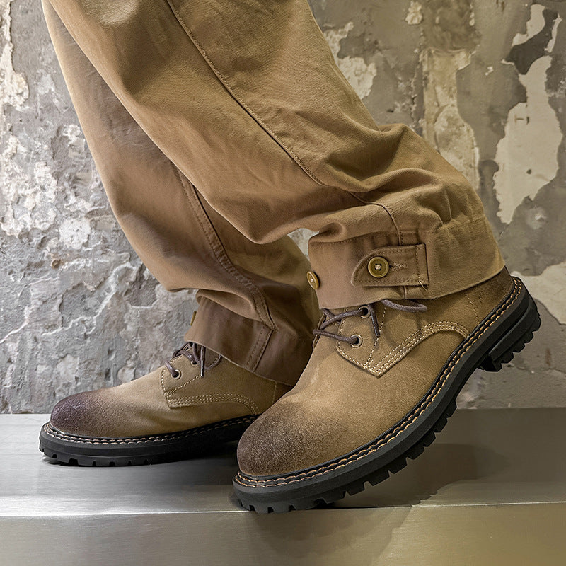 Men's Ankle Boots in Matte Leather – Robust Outdoor Casual Boots