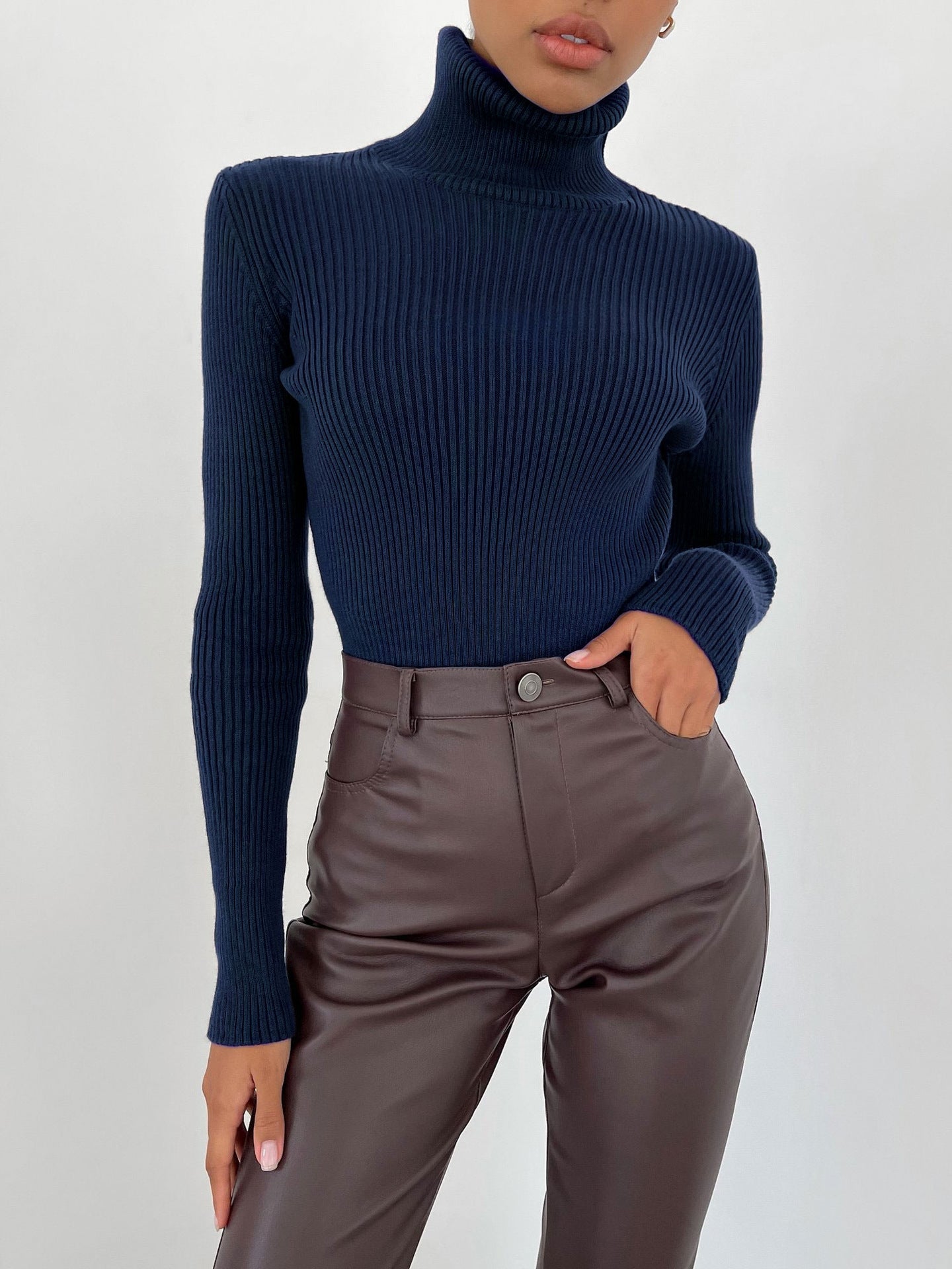 Damen Rollkragenpullover | Eleganter Winter Stricklook