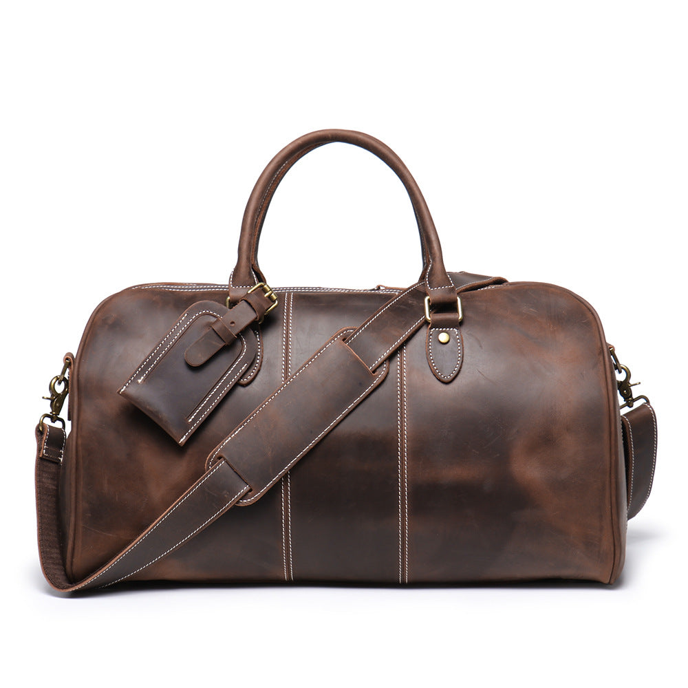 Retro Herren Reisetasche aus Echtleder – Elegante Vintage Weekender Tasche