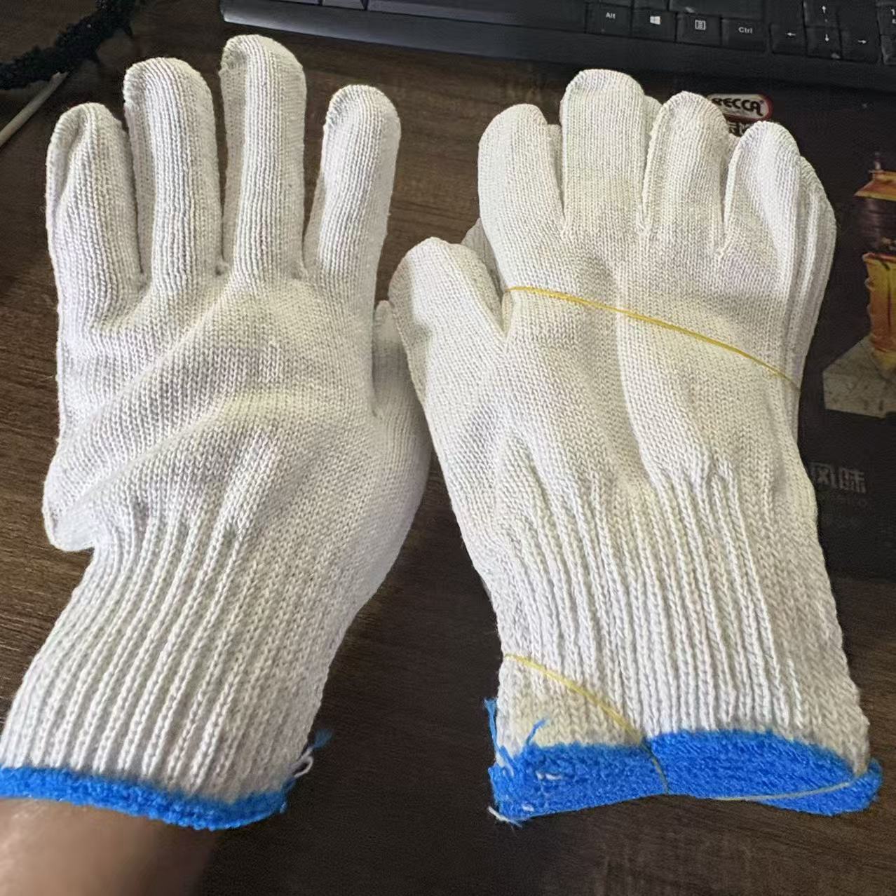 Work gloves cotton robust breathable protection durable