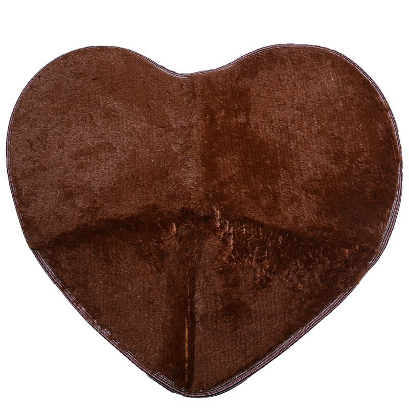 Heart Rug Bedroom | Fluffy Silk Wool Doormat