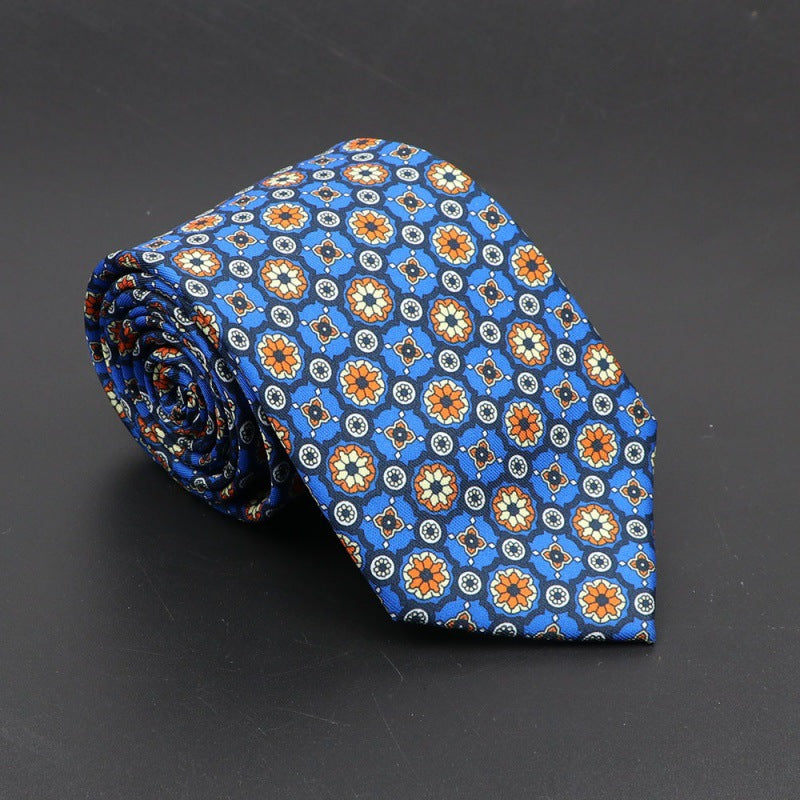 Men's Silk Tie Bohemian 7.5 cm Soft Elegant Modern