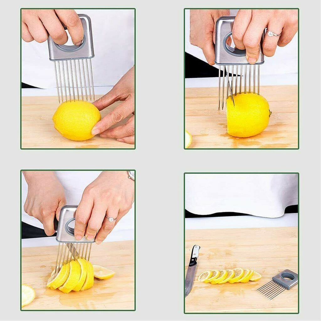 Onion Holder Stainless Steel | Vegetable Slicer Tomato Slicer Kitchen