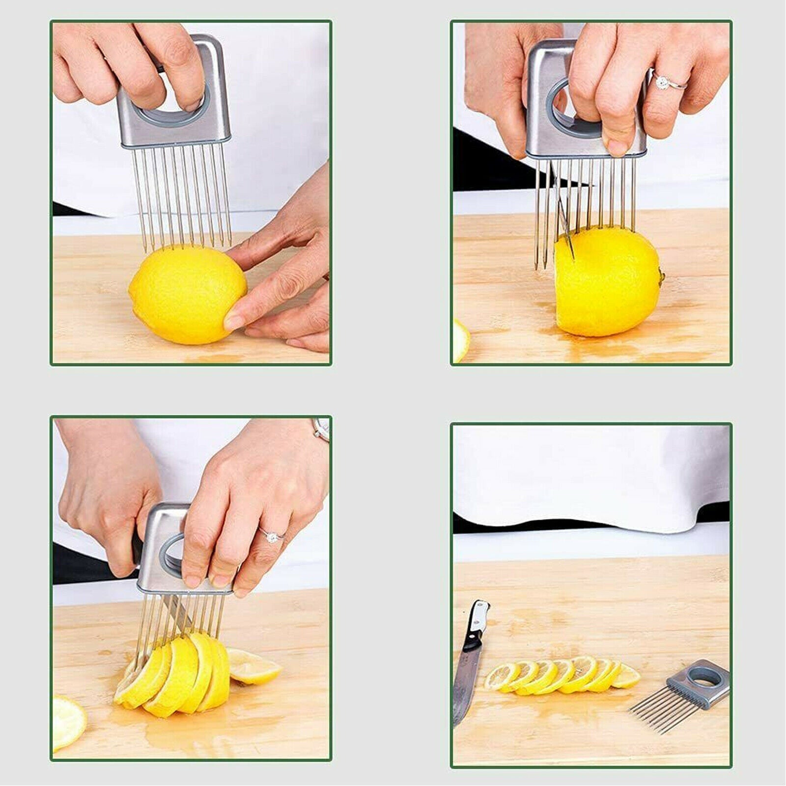 Onion Holder Stainless Steel | Vegetable Slicer Tomato Slicer Kitchen