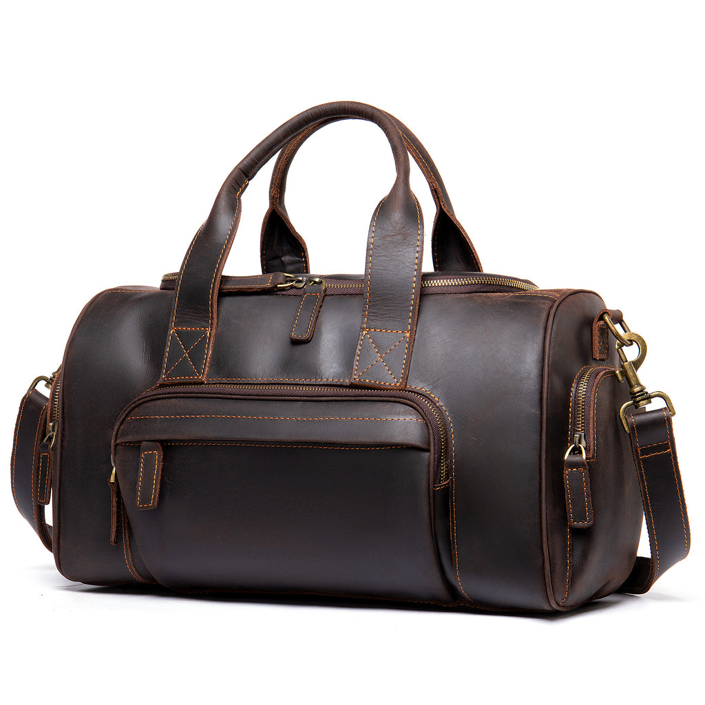Handmade Men's Leather Travel Bag Retro Style | Large Capacity Premium Quality