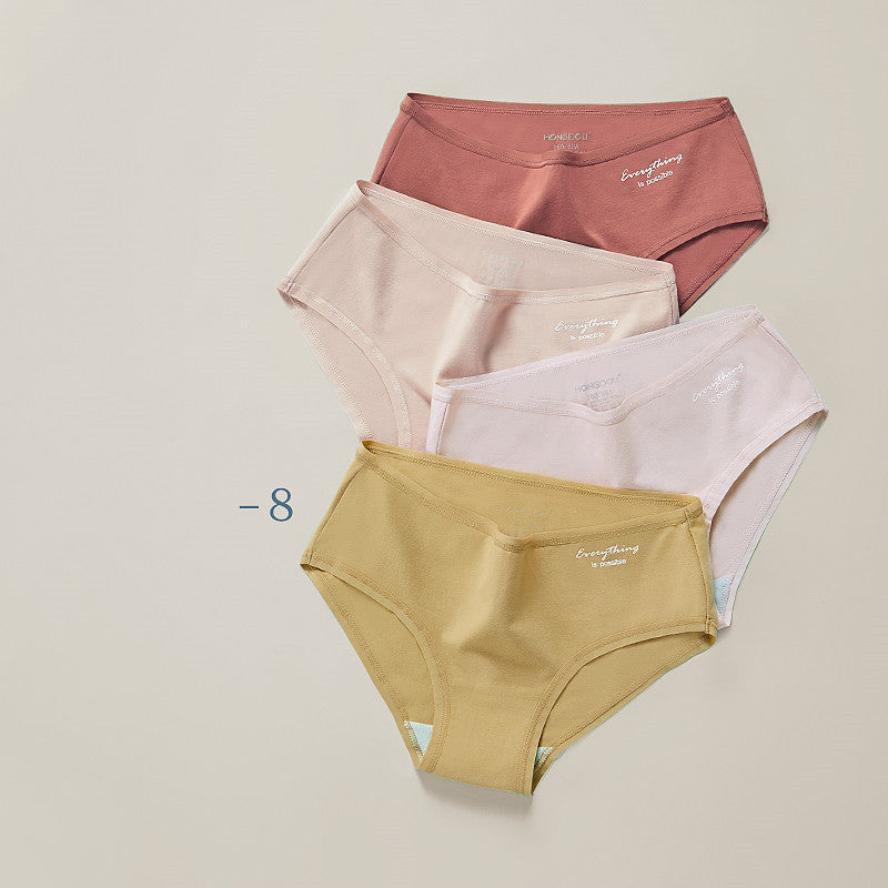 Women's Cotton Mid Waist Briefs | Breathable & Skin-Friendly