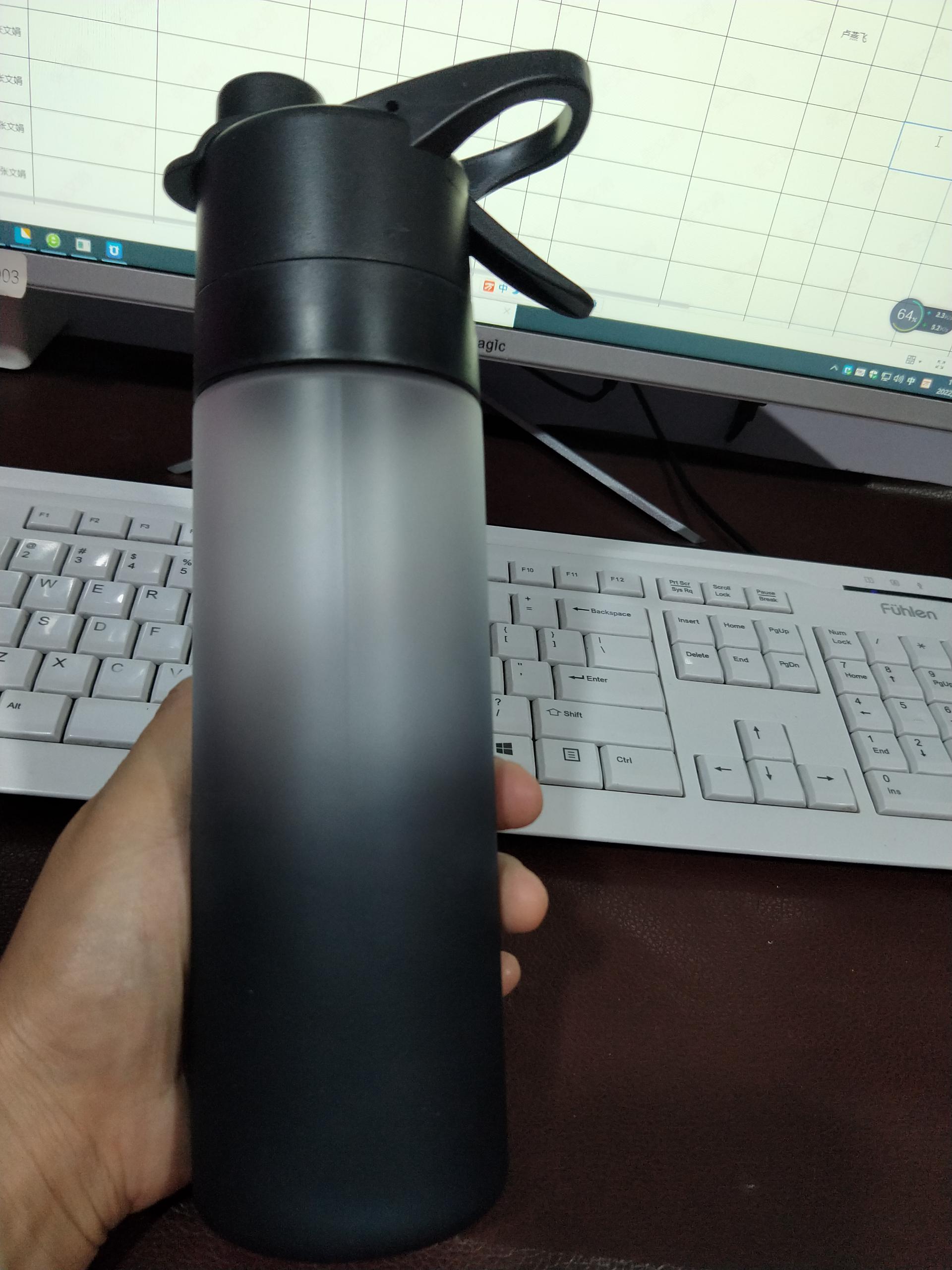 Sprüh Trinkflasche Premium – Sport Wasserflasche mit Nebelfunktion