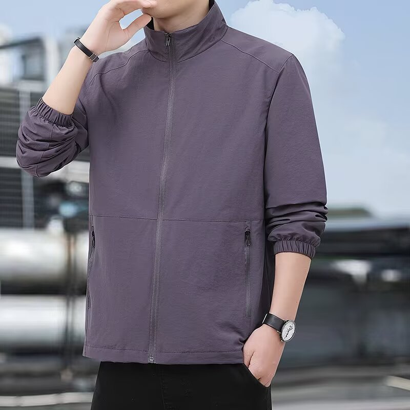 Men's Stand-Up Collar Jacket Loose Fit – Versatile Casual Jacket