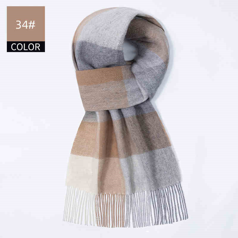 Men's Cashmere Scarf Winter Soft Warm Elegant Luxury