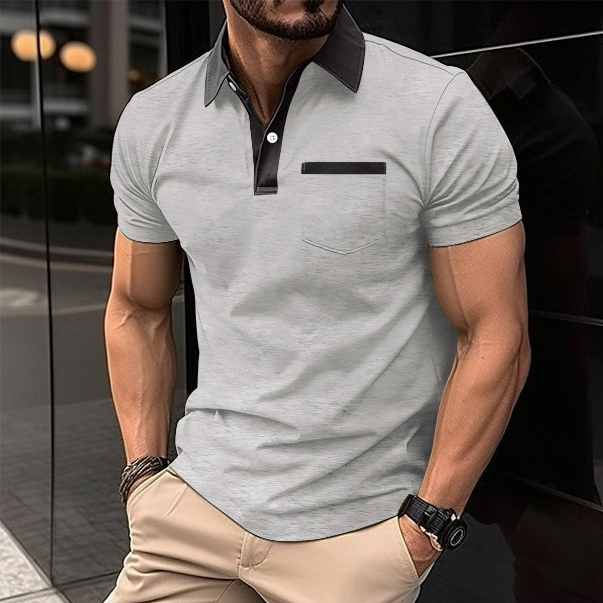 Men's Polo Shirt | Slim Fit Short Sleeve Collar Modern