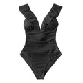 Elegant Women's Swimsuit with Bikini Look - Figure-Hugging Swimwear