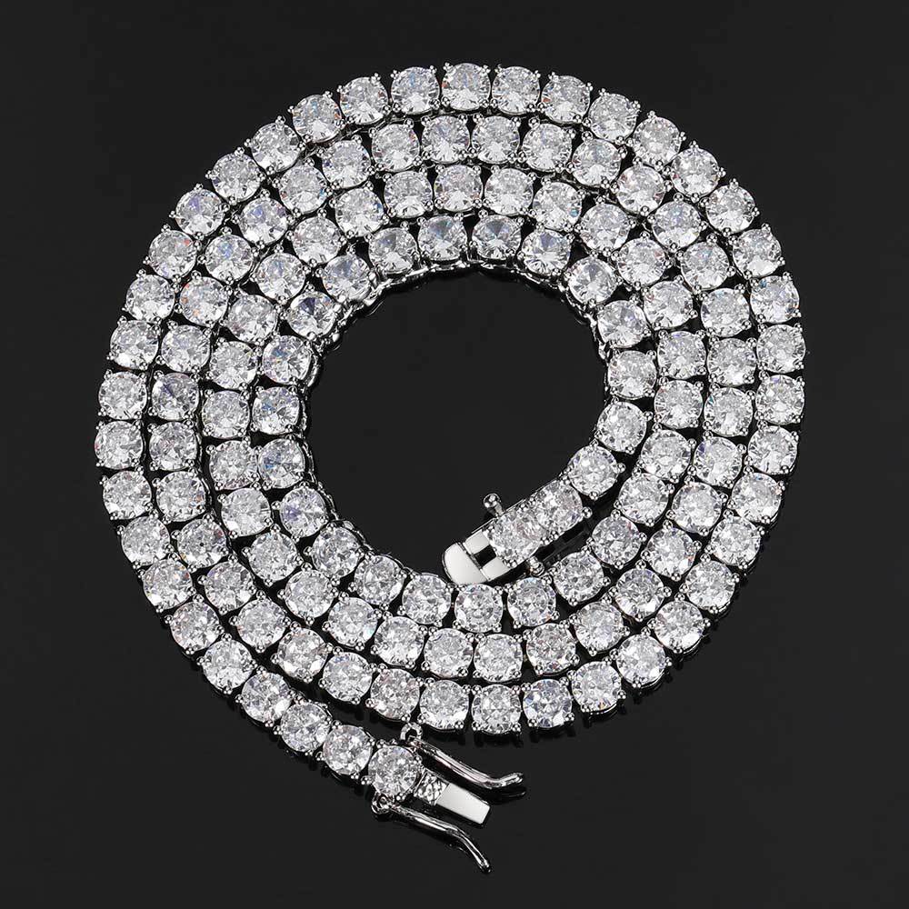 Men's Tennis Chain with Zircon - Hip-Hop Jewelry with Maximum Shine & Style
