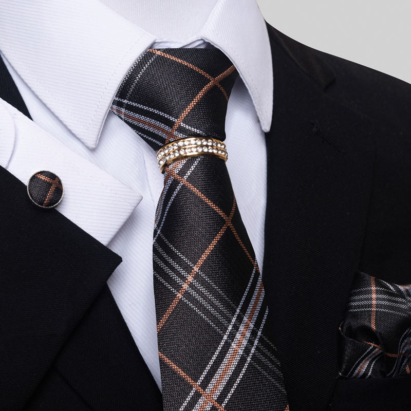 Men's Tie colorful striped floral modern elegant statement