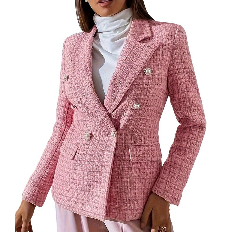 Eleganter Karierter Damen-Blazer – Tailliert & Zeitlos Stilvoll