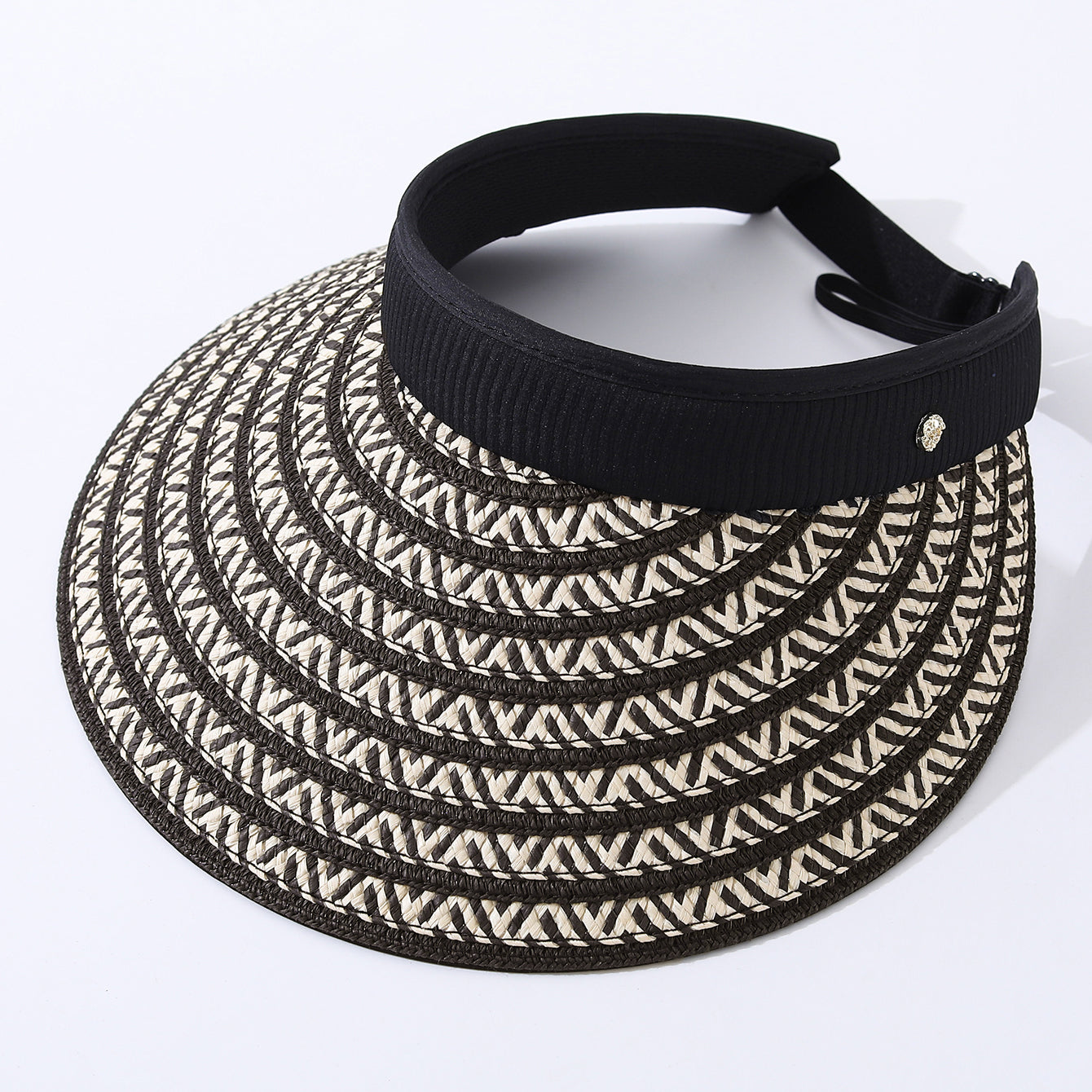 Foldable Women's Straw Hat with Wide Brim – Open Sun Protection Hat