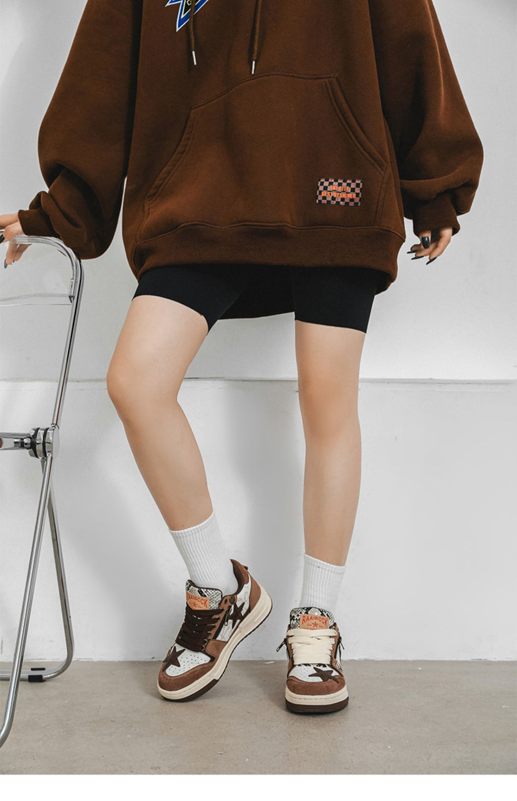 Men's Retro Sneakers Brown Star | Casual Board Shoes Stylish