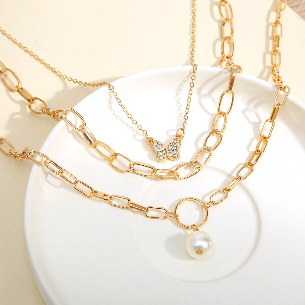 Multi-Layer Chain Necklace - Modern Women's Jewelry in a Stylish Layered Look