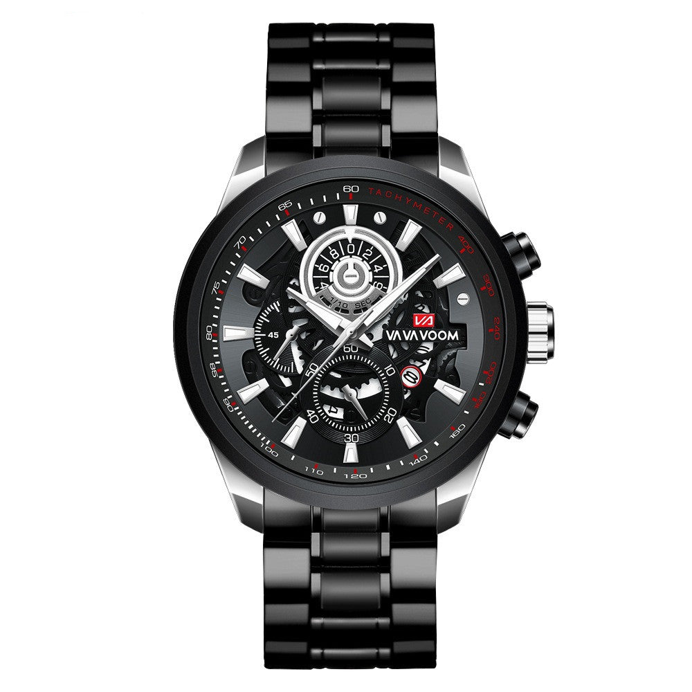 Men's Quartz Watch Black Gold | elegant business precise