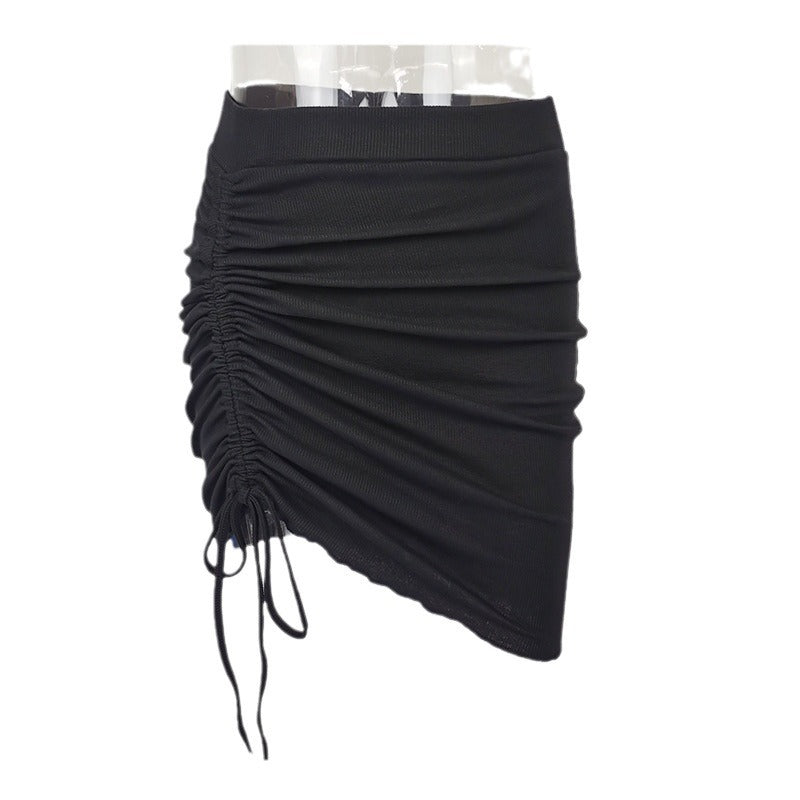 Figurbetonter Minirock mit Bindeband – Asymmetrischer Damen Rock