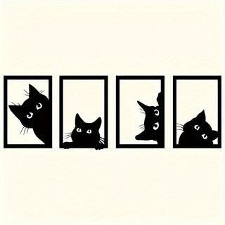 Metal wall decor black cat | Buy modern wall art
