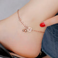 Roségold Boho Fußkettchen mit Glöckchen & Münzanhängern – Elegant