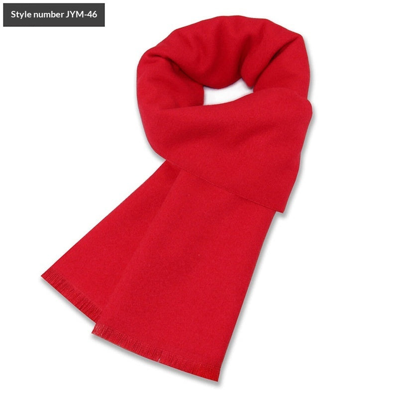 Men's Scarf Plaid Warm Wool Blend Winter Thick Elegant