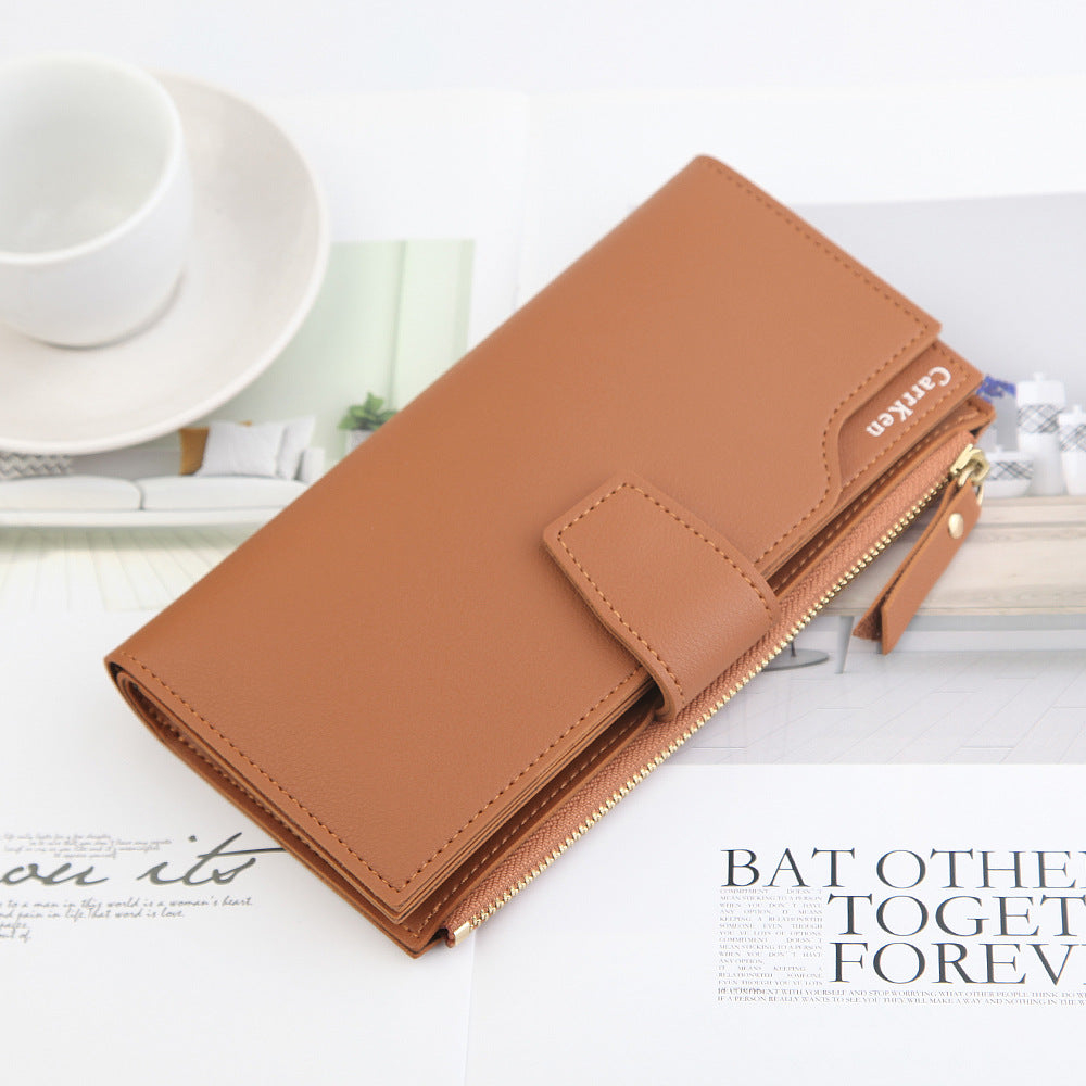 Women's Long Zipper Wallet | Large Wallet with Card Slots