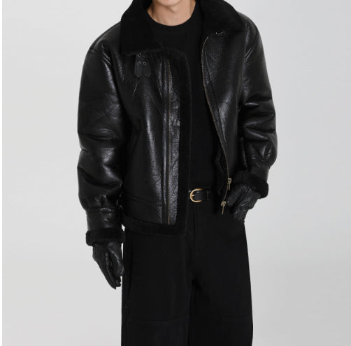 Men's Winter Coat Lambswool - Warm Loose Fit Comfort Coat