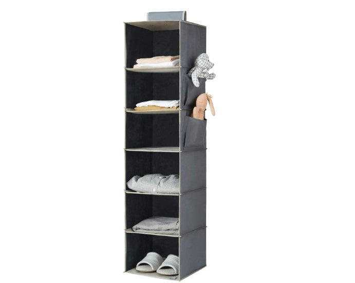 Bamboo Hanging Organizer multi-layered wardrobe space-saving tidy