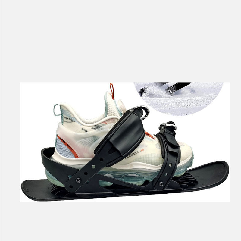 Adjustable Mini Ski Skates | Portable Short Skis Snowblades for Shoes Outdoor