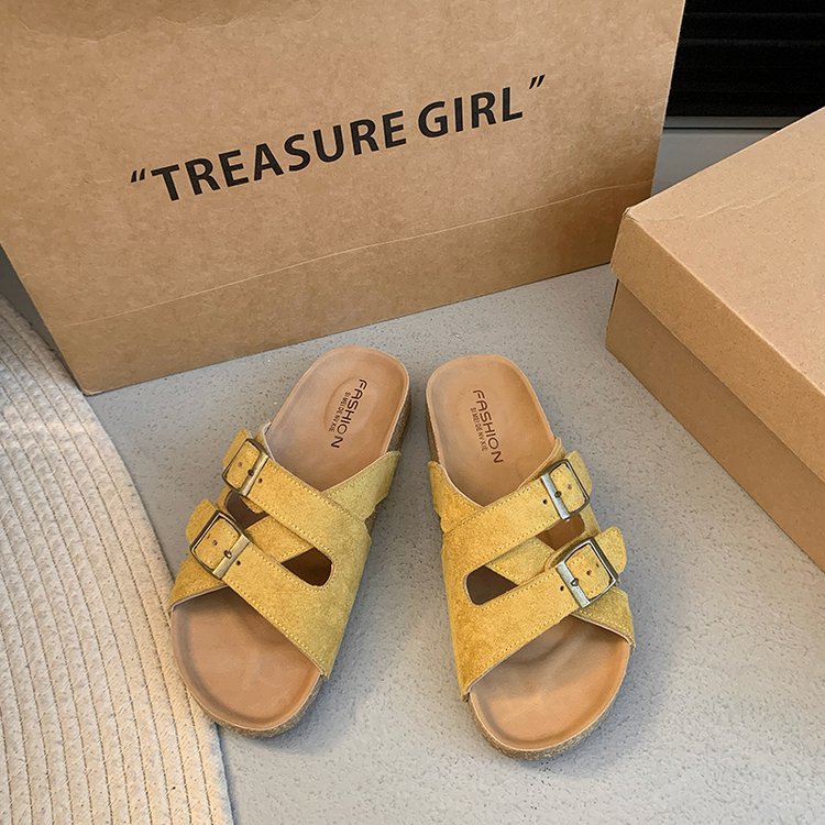 Women's Platform Slippers in Soft Leather | Comfortable & Modern