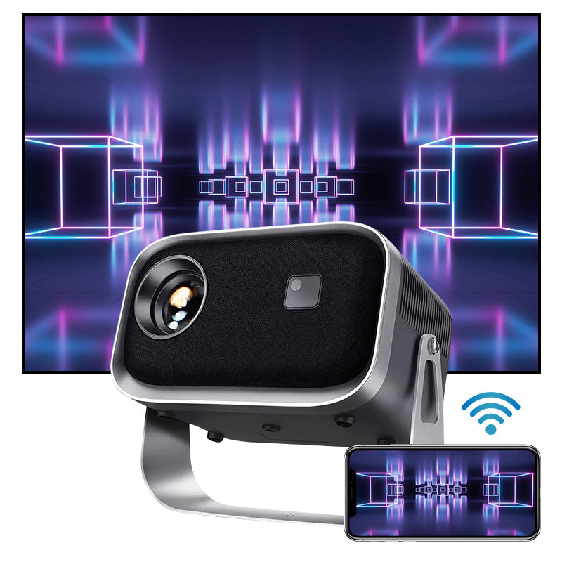Tragbarer HD Beamer mit Halterung – Smart Heimkino Mini Projektor