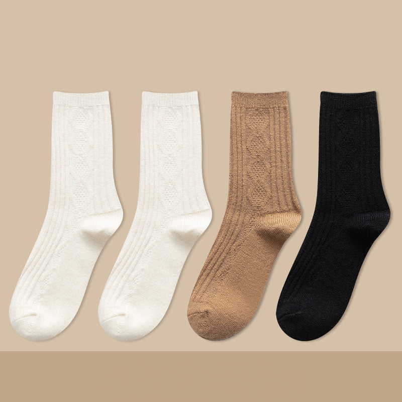 Damen Kaschmir Kniestrümpfe Warm – Dicke Kuschel Langsocken