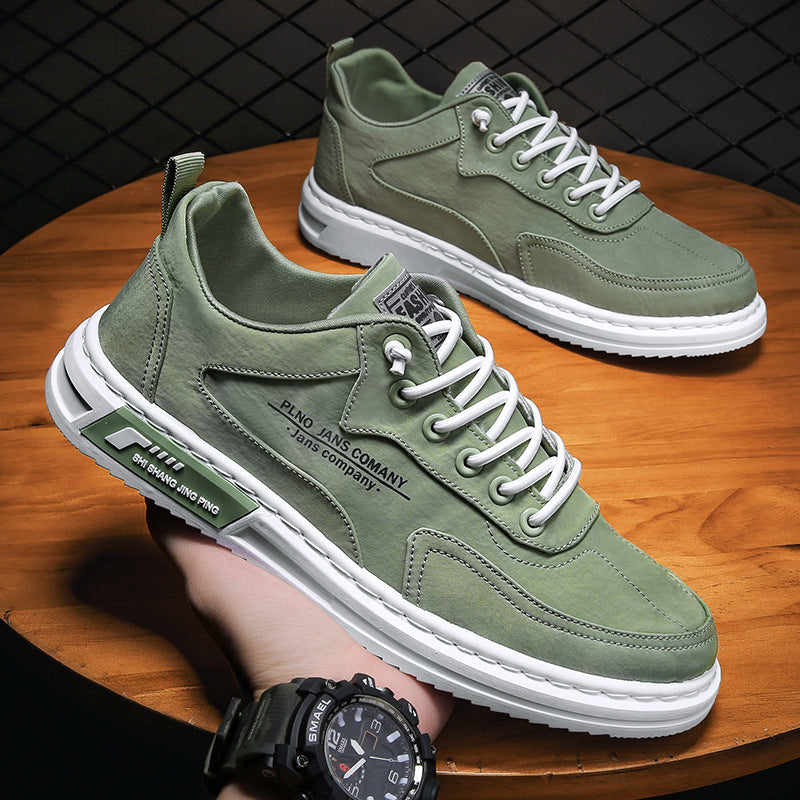 Herren Plateau Canvas Sneaker Schnürschuhe Trend Freizeit